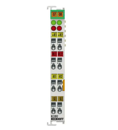 Item Code- KL3202 - Analog input terminal, 2 analog inputsRTD for resistance sensors, preset to type PT100